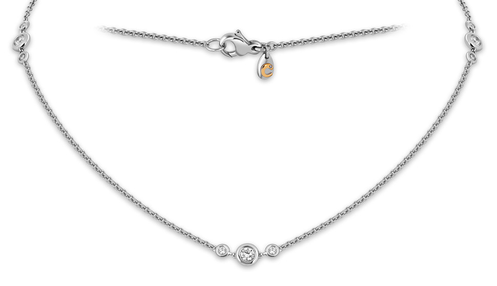 Колье из белого золота с бриллиантами 