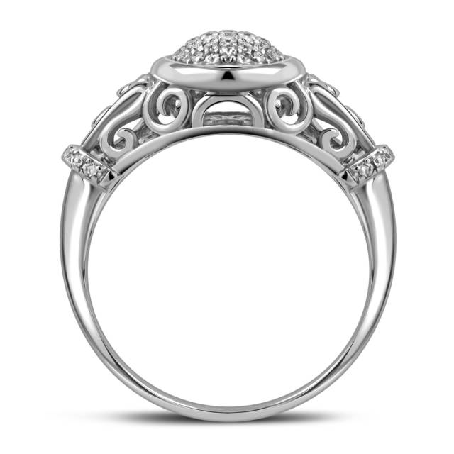 Кольцо из белого золота с бриллиантами (018420)