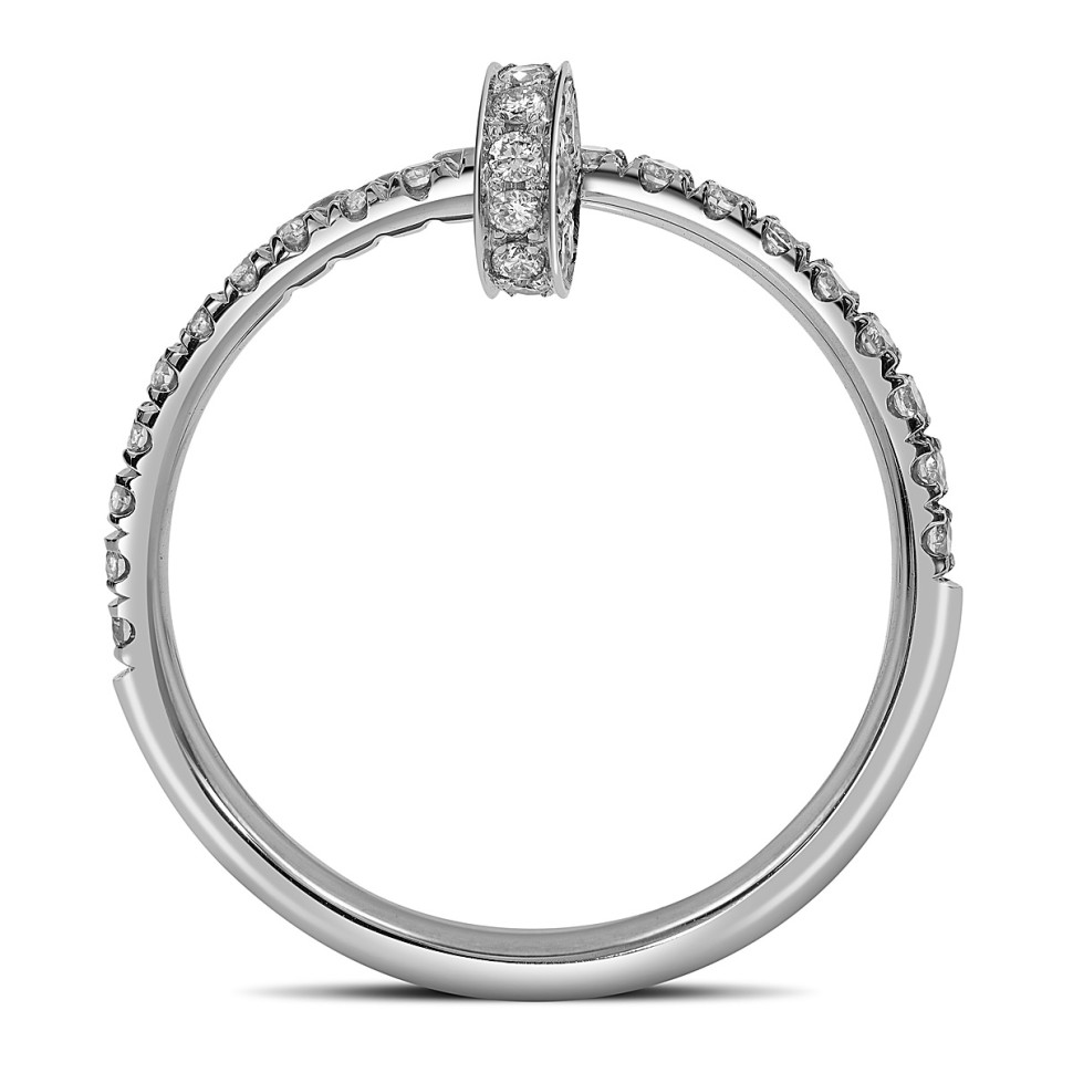 Кольцо из белого золота с бриллиантами (053834)