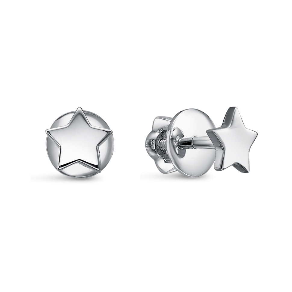 Серьги пусеты из платины (056222)