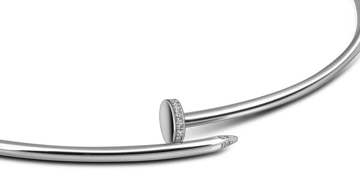 Колье из белого золота с фианитами (057905)