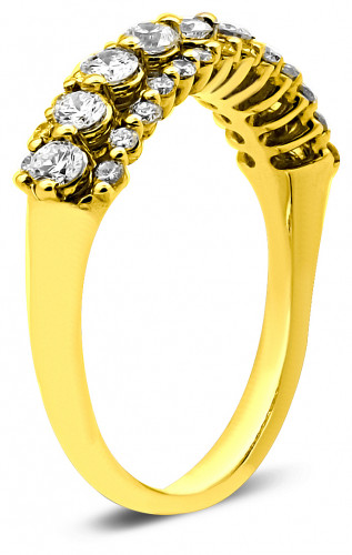 Кольцо из жёлтого золота с бриллиантами 17.0