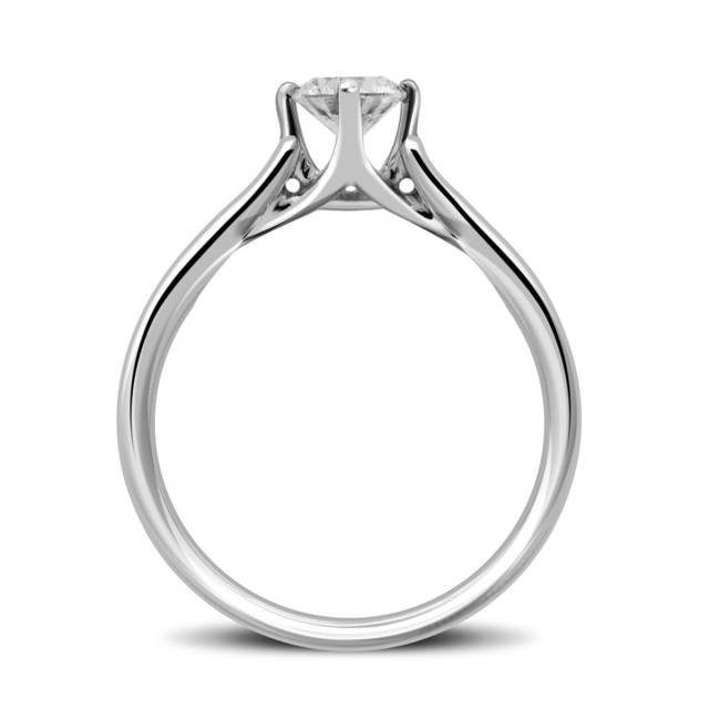 Помолвочное  кольцо из белого золота с бриллиантом (042630)