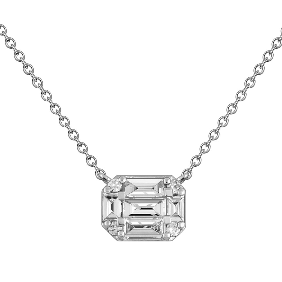 Колье из белого золота с бриллиантами 