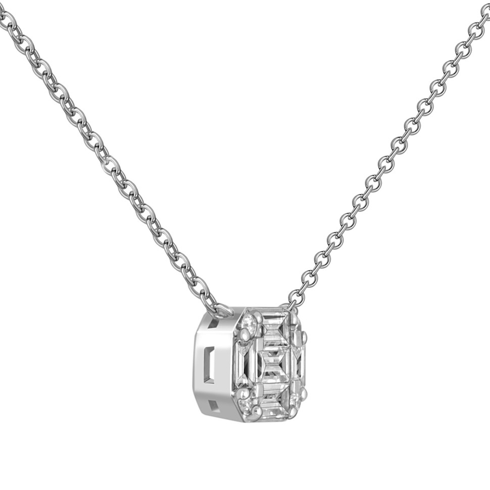 Колье из белого золота с бриллиантами 