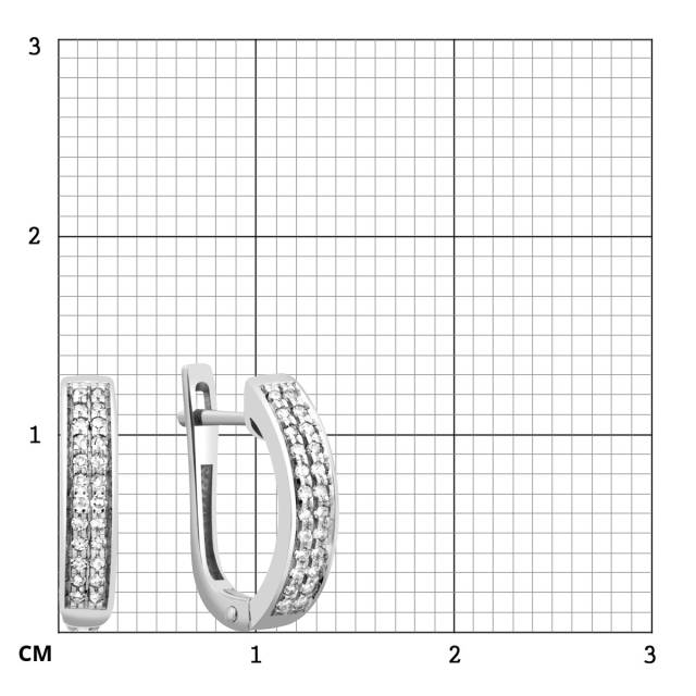 Серьги из белого золота с бриллиантами (024181)