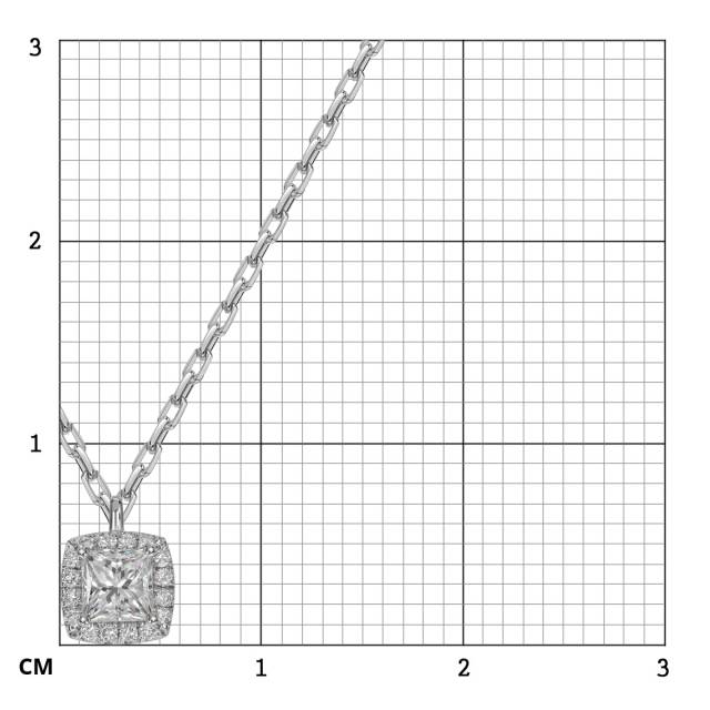 Колье из белого золота с бриллиантами (062837)