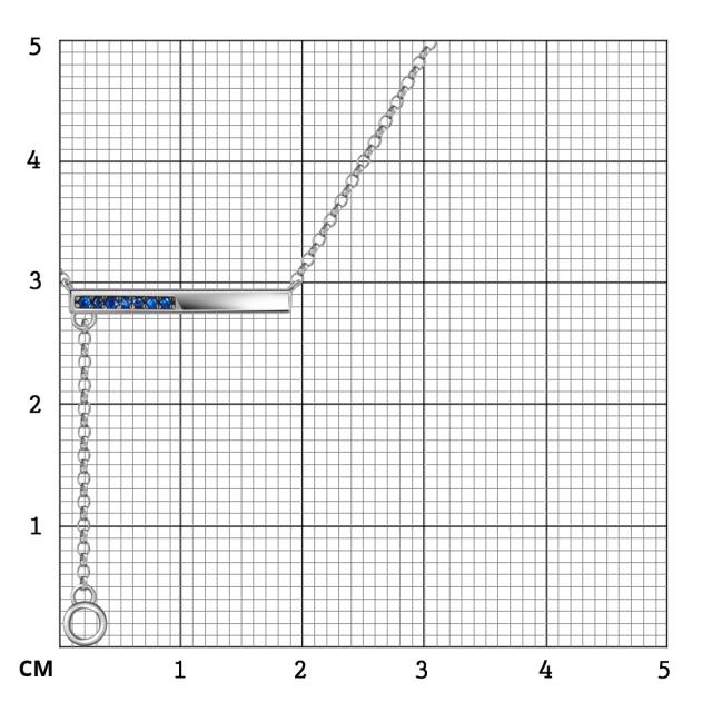 Колье из белого золота с фианитами (057865)
