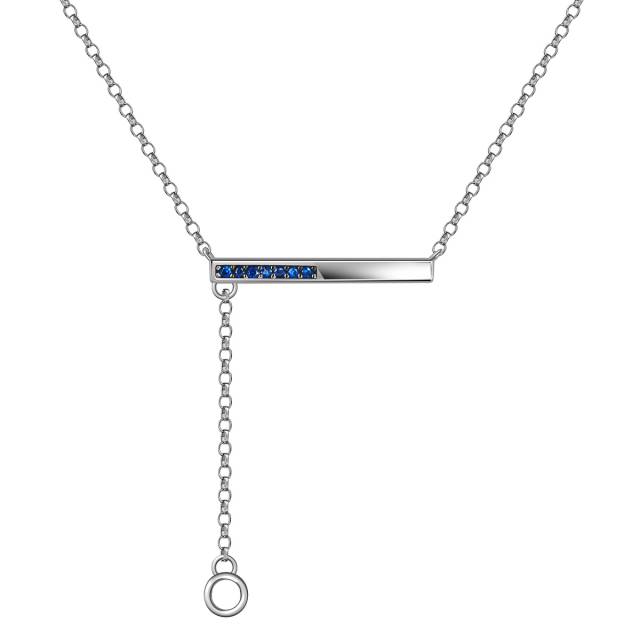 Колье из белого золота с фианитами (057865)