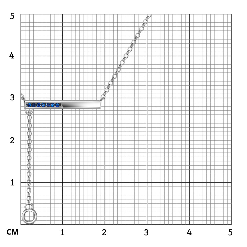 Колье из белого золота с фианитами (057865)