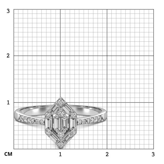 Кольцо из белого золота с бриллиантами (051586)