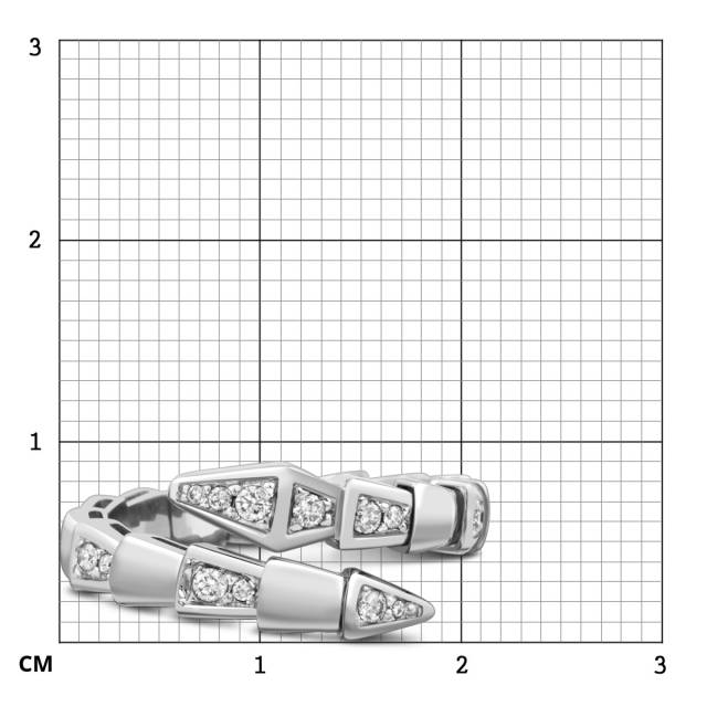 Кольцо из белого золота с бриллиантами (058534)