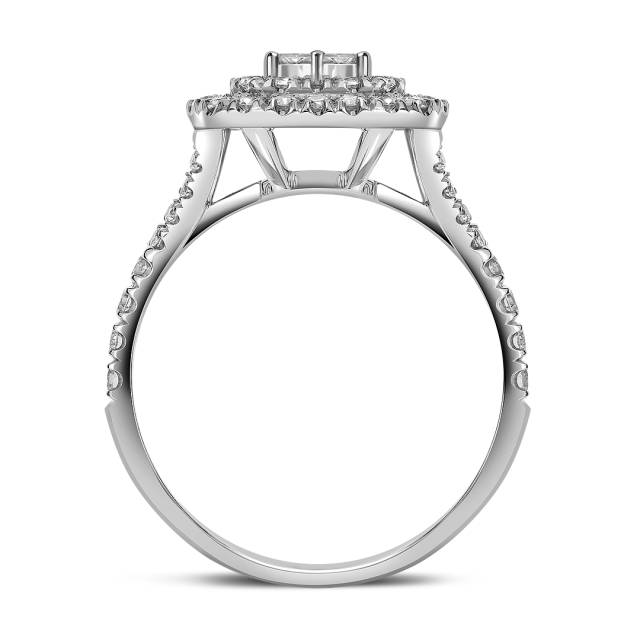 Кольцо из белого золота с бриллиантами (061555)