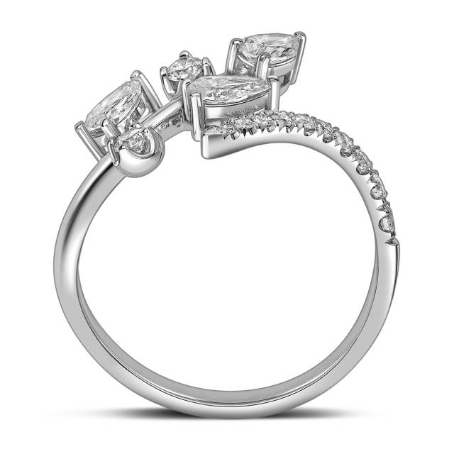 Кольцо из белого золота с бриллиантами  (063664)