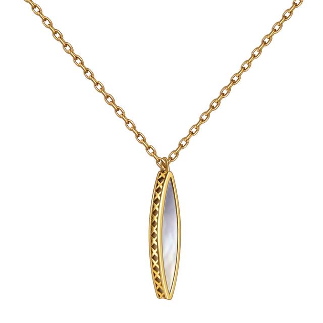 Колье из жёлтого золота с перламутром (057899)