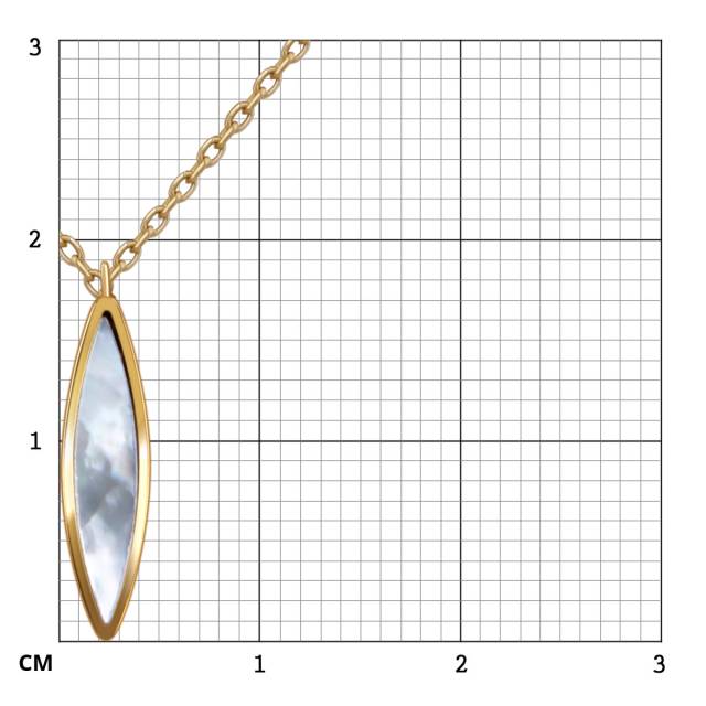 Колье из жёлтого золота с перламутром (057899)