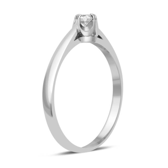 Помолвочное кольцо из белого золота с бриллиантом (032593)