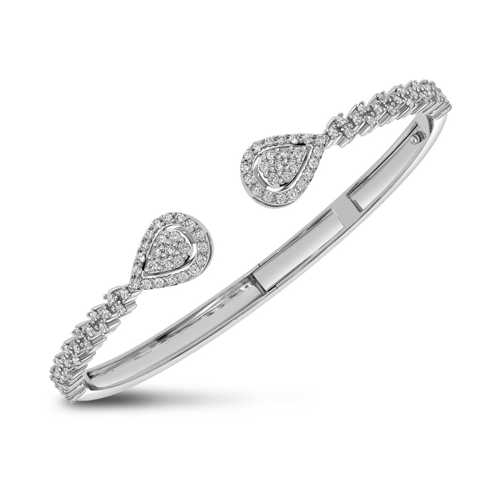 Браслет из белого золота с бриллиантами (051932)