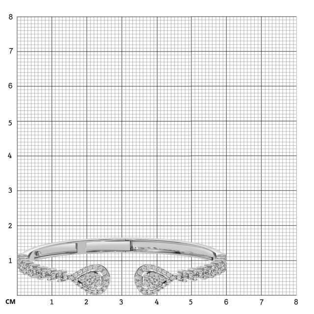 Браслет из белого золота с бриллиантами (051932)