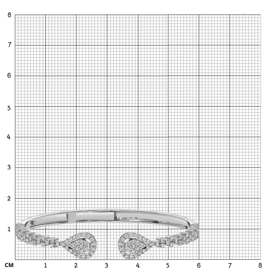 Браслет из белого золота с бриллиантами (051932)