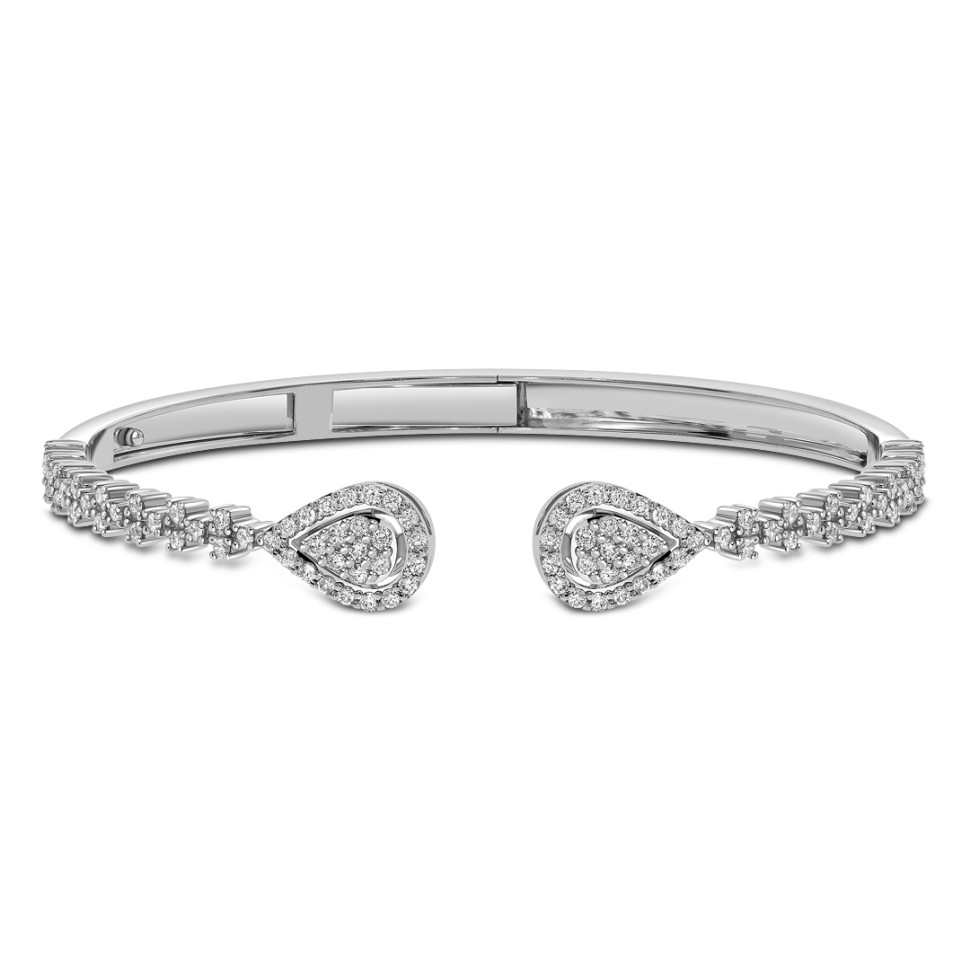 Браслет из белого золота с бриллиантами (051932)