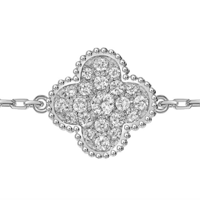 Браслет из белого золота с бриллиантами (063676)