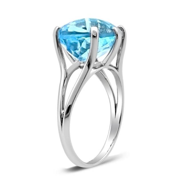 Кольцо из белого золота с топазом (028566)