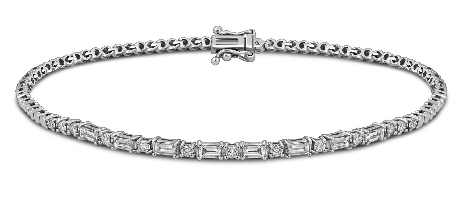 Браслет из белого золота с бриллиантами (051572)