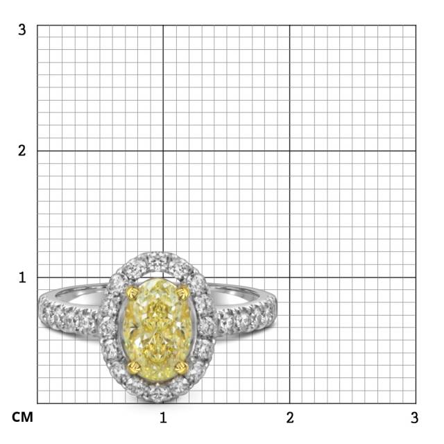 Кольцо из белого золота с бриллиантами (059684)