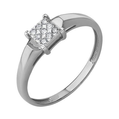 Кольцо из белого золота с бриллиантами (039999)