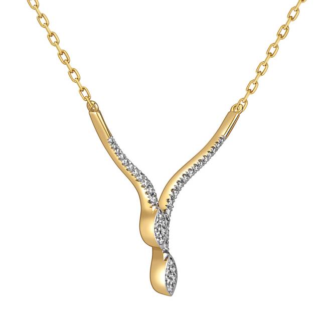 Колье из желтого золота с бриллиантами (059961)