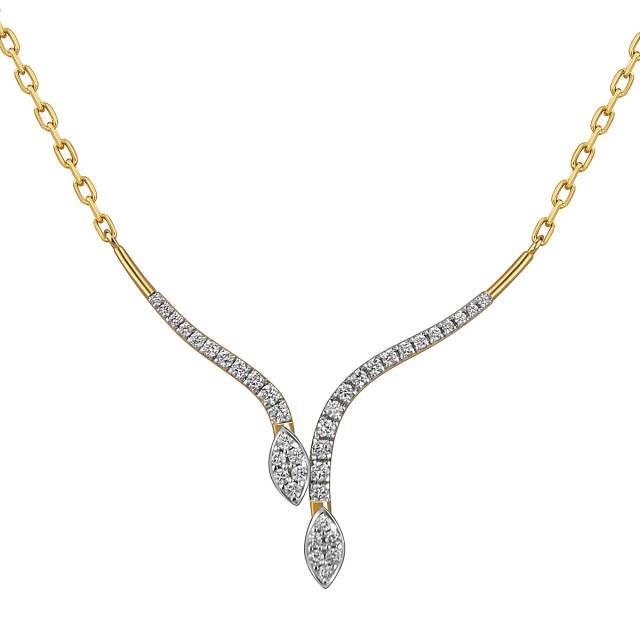 Колье из желтого золота с бриллиантами (059961)