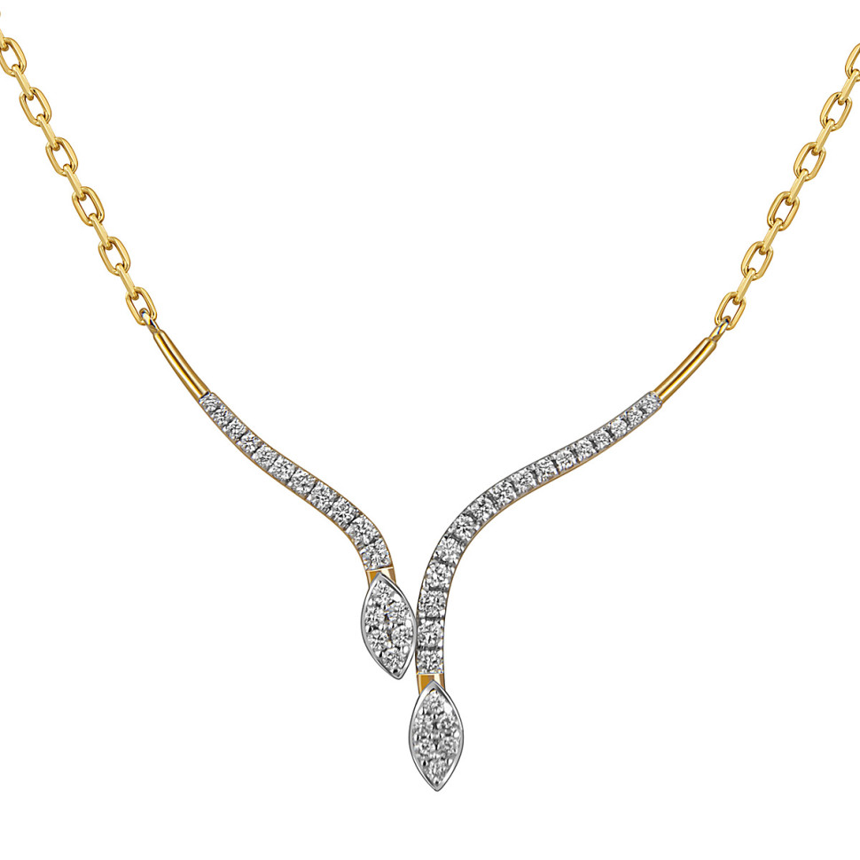 Колье из желтого золота с бриллиантами (059961)