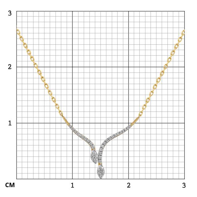 Колье из желтого золота с бриллиантами (059961)