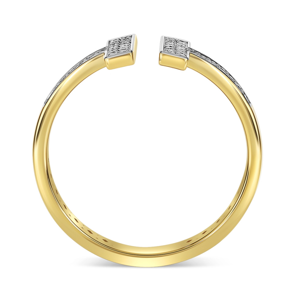 Кольцо из жёлтого золота с бриллиантами (060136)