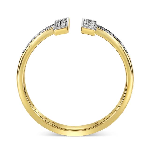 Кольцо из жёлтого золота с бриллиантами (060136)