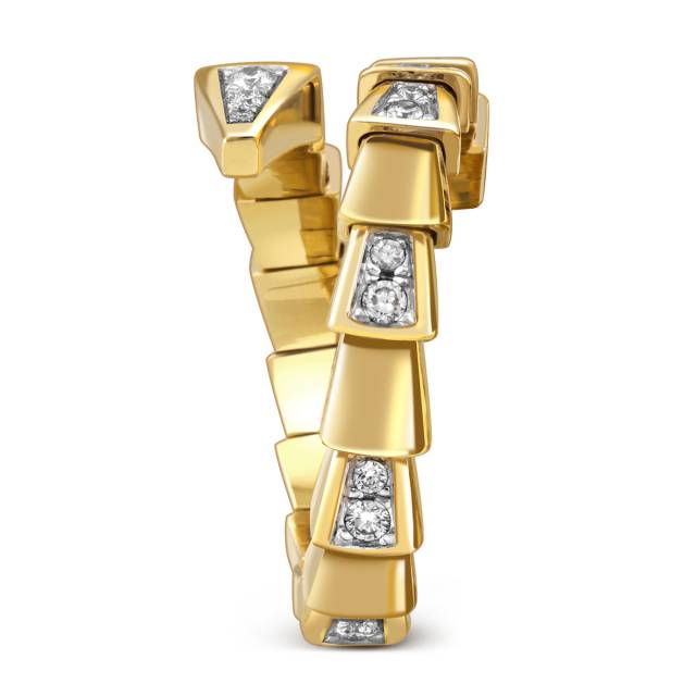 Кольцо из жёлтого золота с бриллиантами (058455)