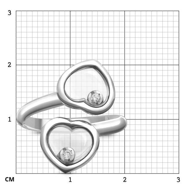 Кольцо из белого золота с бриллиантами (042672)