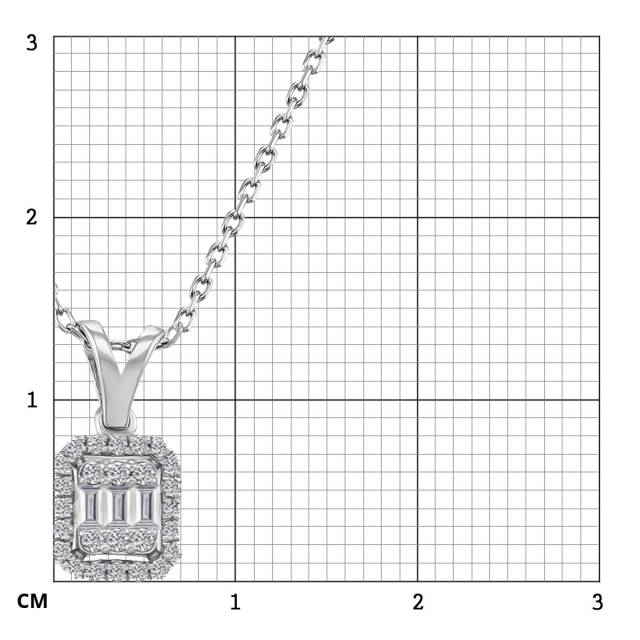Колье из белого золота с бриллиантами (055571)