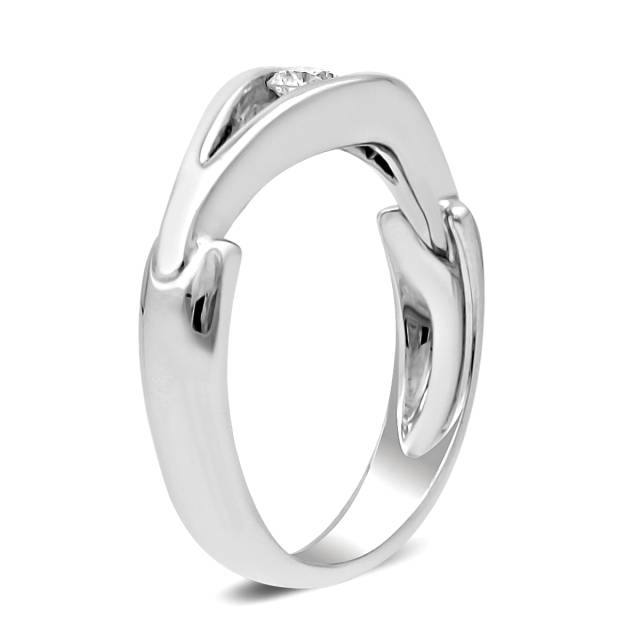 Кольцо из белого золота с бриллиантом (023354)