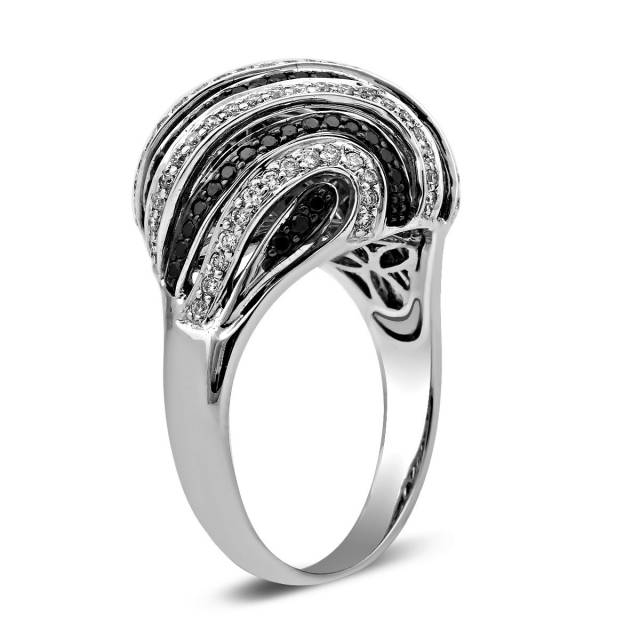 Кольцо из белого золота с бриллиантами (016880)