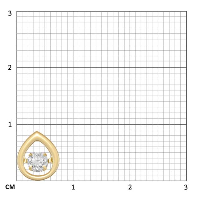 Кулон из жёлтого золота с "плавающим" бриллиантом (041311)
