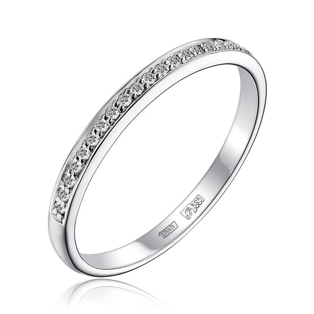 Кольцо из белого золота с бриллиантами (052838)
