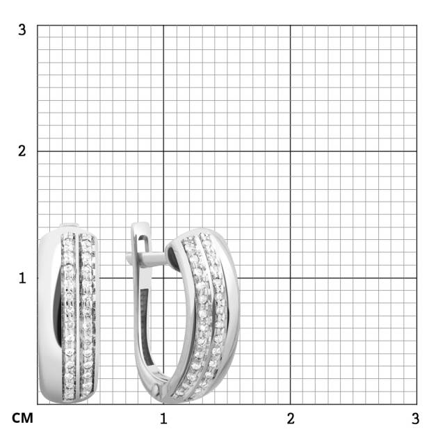 Серьги из белого золота с бриллиантами (024186)