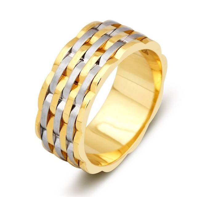 Обручальное кольцо из комбинированного золота (014764)