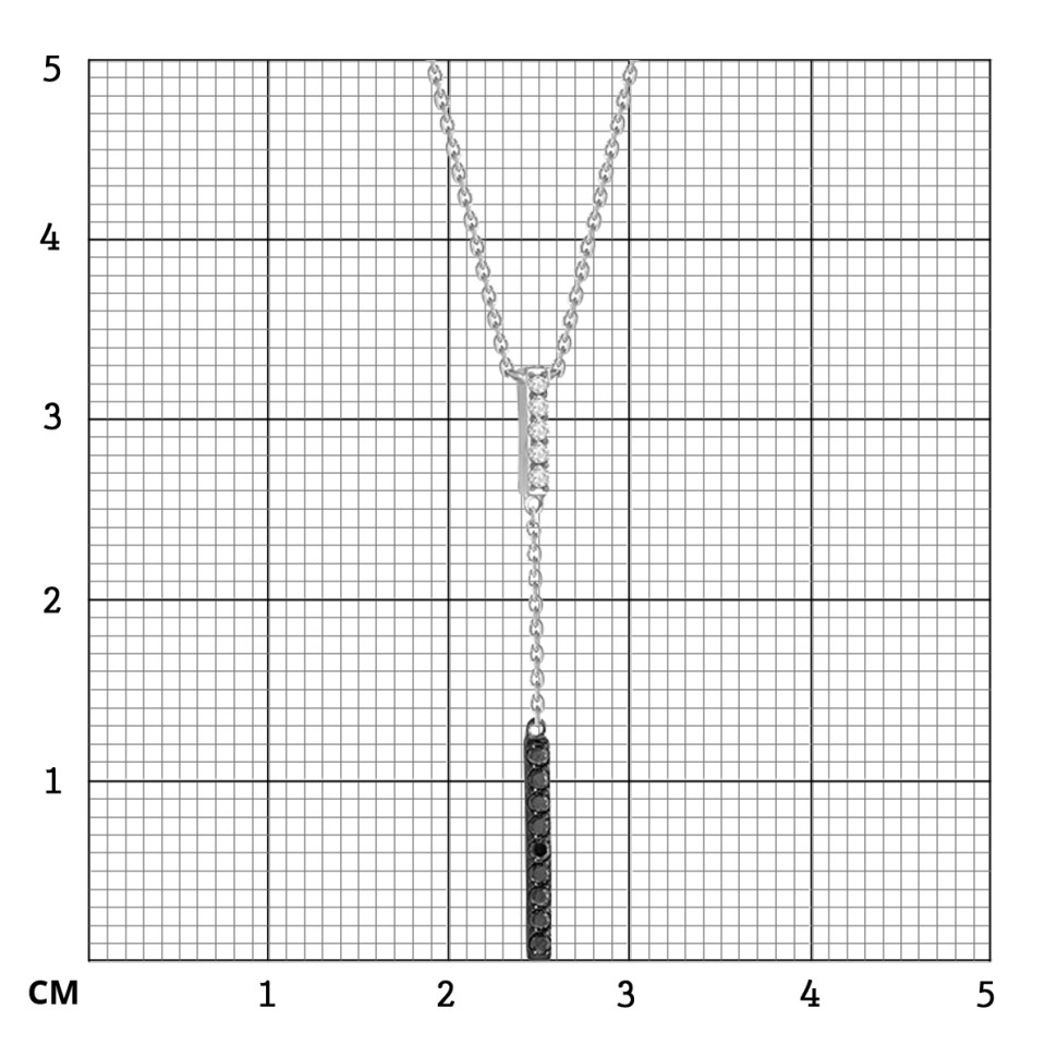 Колье из белого золота с бриллиантами (047437)