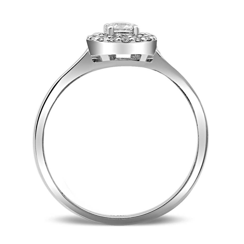 Помолвочное кольцо из белого золота с бриллиантами (027523)