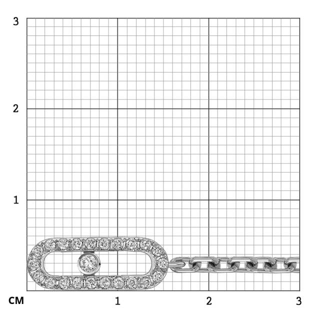 Браслет из белого золота с бриллиантами (061565)