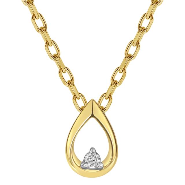 Колье из жёлтого золота с бриллиантом (061995)