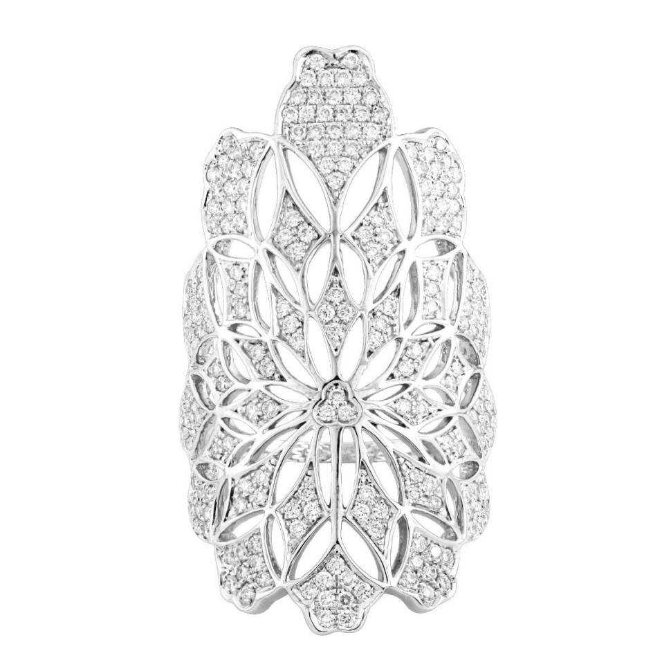 Кольцо с бриллиантами Ажурное (012534)